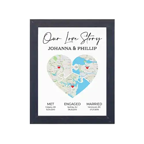 Our Love Story Map Art