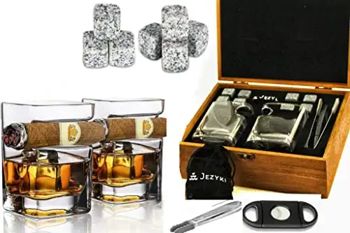 Whiskey Cigar Glasses Gift Set