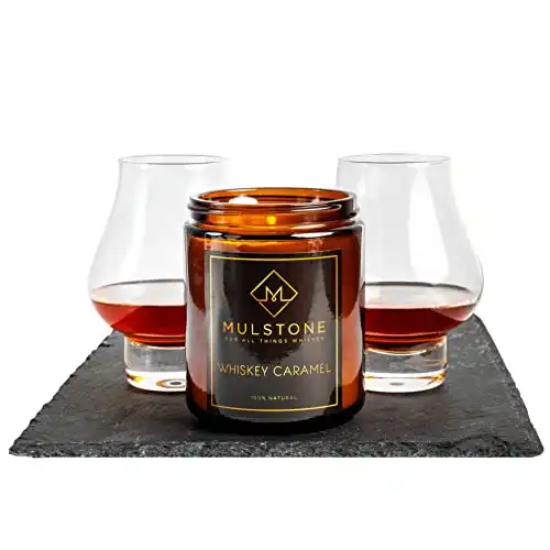 Crystal Snifter Glasses with Candle Gift Set