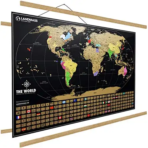 XL Scratch Off Map with Frame