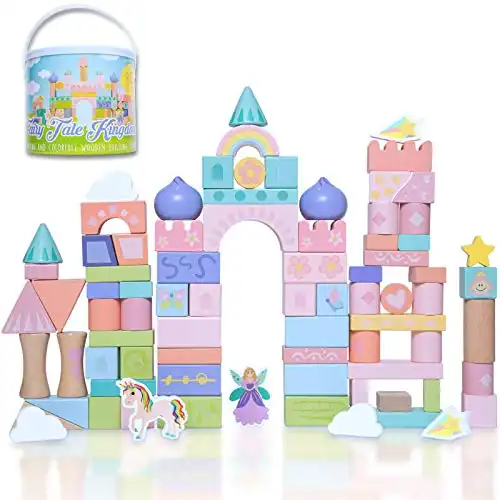 Montessori Wooden Blocks Fairytale Kingdom Castle