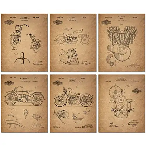 Harley Davidson Patent Prints