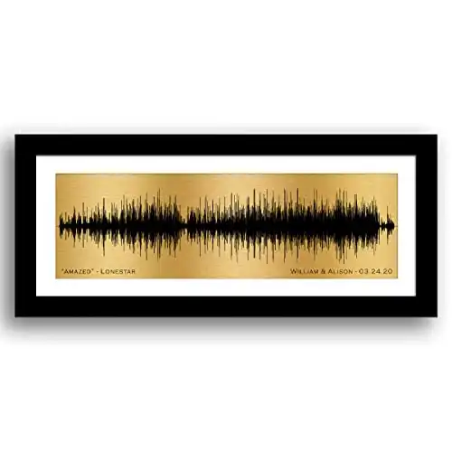 Personalized Bronze Sound Wave Art