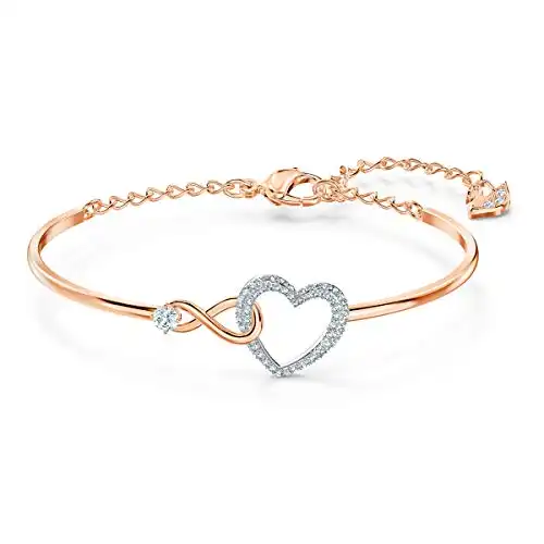 Swarovski Infinity Heart Bangle Bracelet