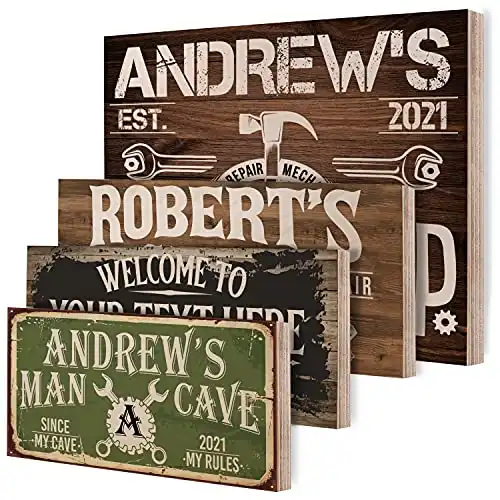 Personalized Man Cave Wood Sign