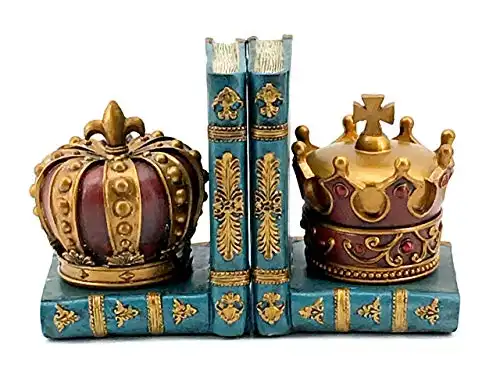 Royal Crown Decorative Bookends