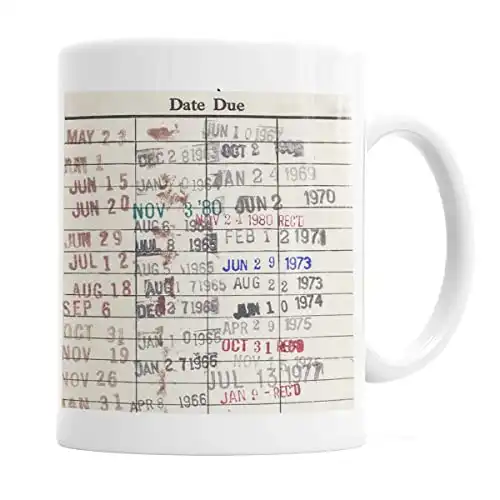 Library Due Date Card Coffee Mug